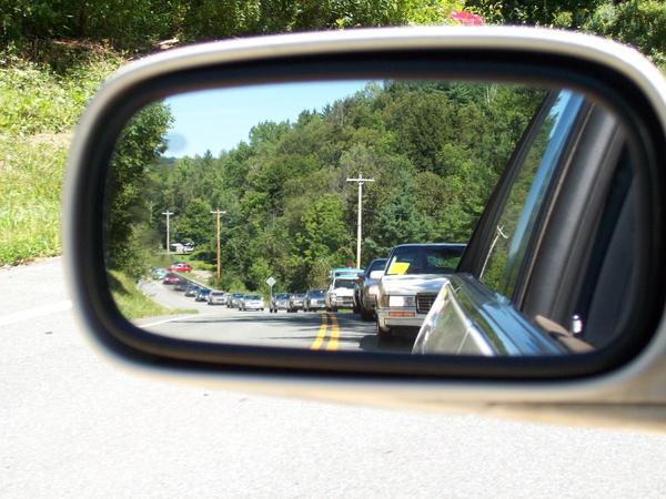 Cadillac Parade in my rearview